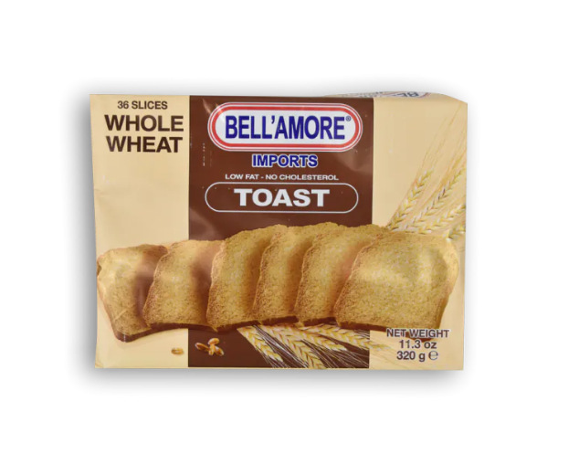 BELL'AMORE IMPORTS Whole Wheat Toast 11.3 OZ
